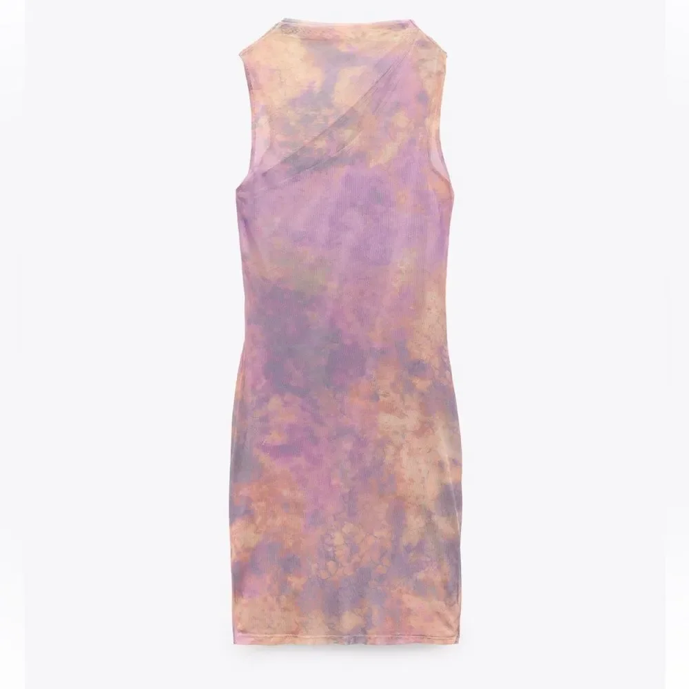 ZARA WOMAN NWT SHORT PRINTED TULLE DRESS 3056/338/054/015 - Picture 7 of 11